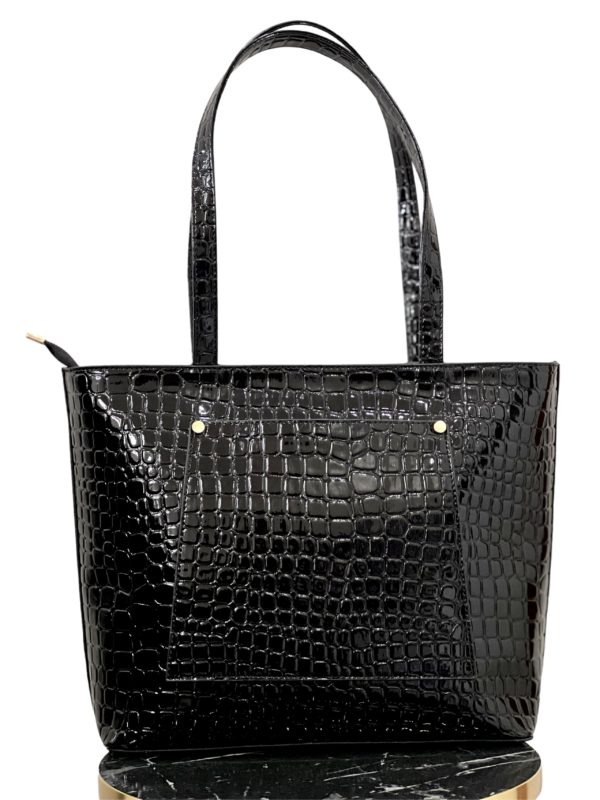 Crocodile Pattern Woman Shoulder Tote Bag - Image 2