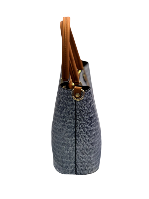 Straw pattern Woman Shoulder Tote Bag - Image 9
