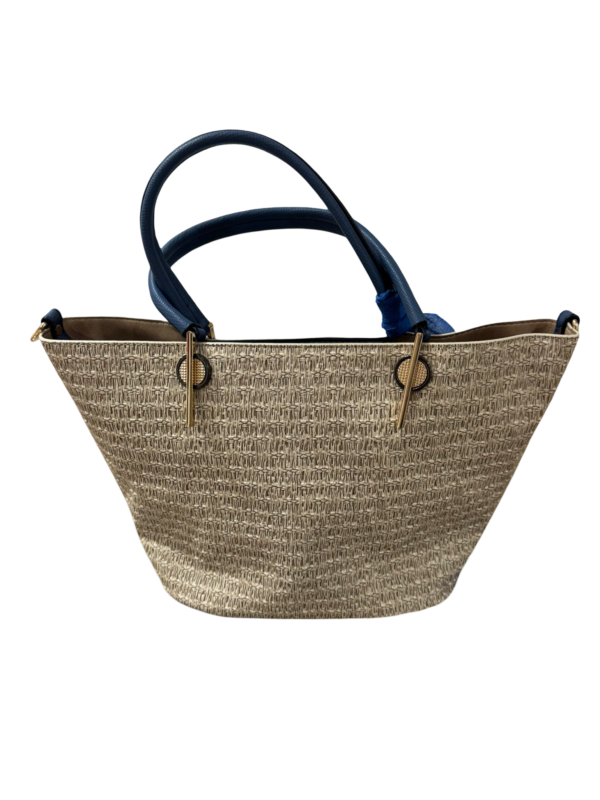 Straw pattern Woman Shoulder Tote Bag - Image 6
