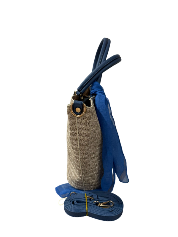 Straw pattern Woman Shoulder Tote Bag - Image 2